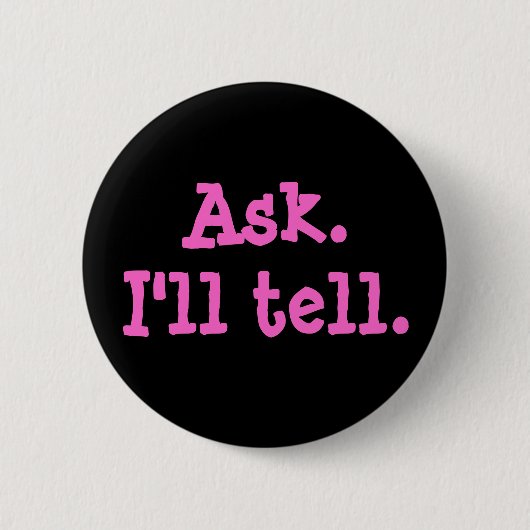 "頼んで下さい。 私は"ボタンを言います 缶バッジ (正面)