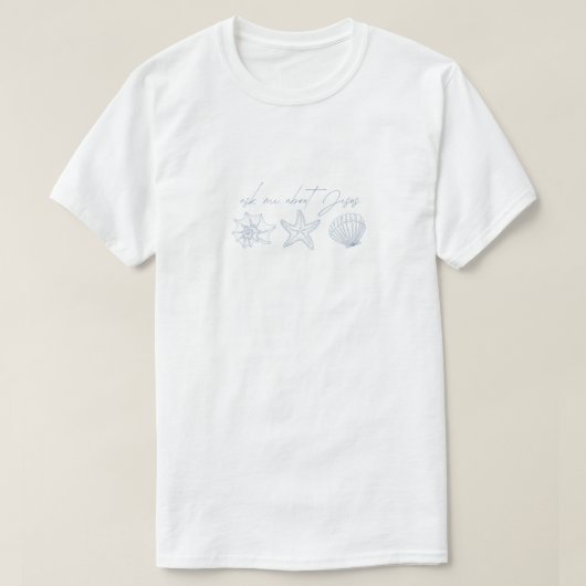 「頼イエスについて」シーシェルTシャツ Tシャツ (デザイン正面)