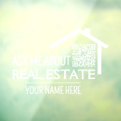 頼不動産QRコードのデカール ウィンドウサイン (シート3)