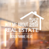 頼不動産QRコードのデカール ウィンドウサイン (シート2)