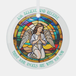 頼信じ受信 | レインボーエンジェル染色 ガラスオーナメント