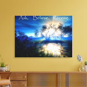 頼信じ受信on美しい自然写真 キャンバスプリント (インサイチュ (リビング))