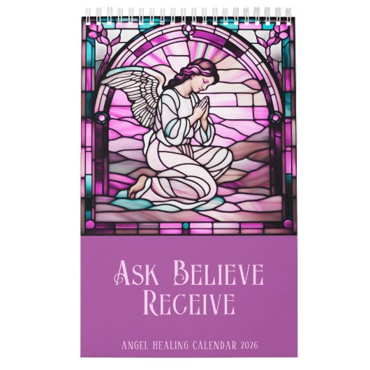 頼信じ、天使ステンドグラス2025 カレンダー (カバー)