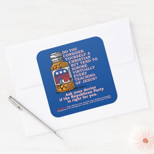 頼医者もしは君のパーティーだ スクエアシール (封筒)