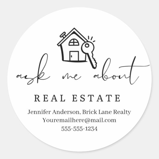 頼実在Estate Promotion Clasに関する不動産仲介業者 ラウンドシール (正面)