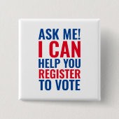 頼救済志国の投票を申し込む 缶バッジ (正面)