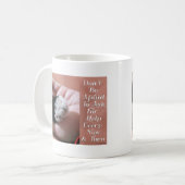 頼救済Cat Paw写真感動的用 コーヒーマグカップ (正面左)