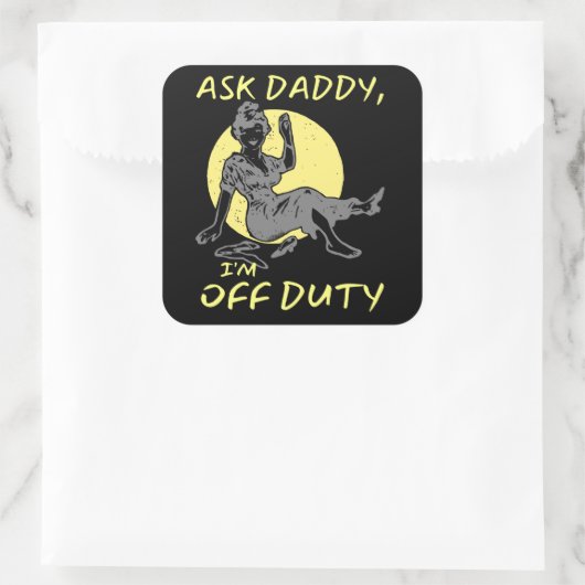 頼父さん、母の日の贈り物おもしろいの仕事よ スクエアシール (バッグ)