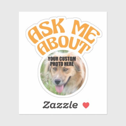 頼犬や猫の写真カスタムを見る シール (シート)