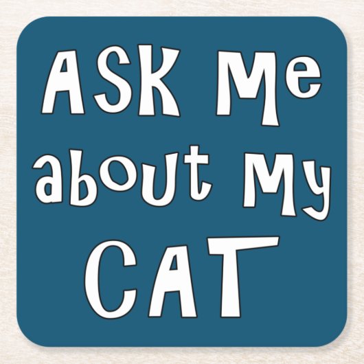 頼猫のこと スクエアペーパーコースター (正面)