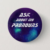 頼発音のカスタマイズ銀河系 缶バッジ (正面)