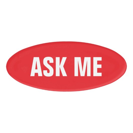 頼磁気赤と白ラベル 名札 (正面)