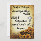 頼祈りの言葉聖なる書物、 経典フラットグリーティングカード用 (正面)