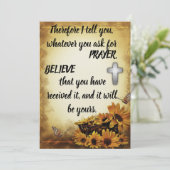 頼祈りの言葉聖なる書物、 経典フラットグリーティングカード用 (スタンド正面)