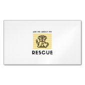 頼私の救助犬について マグネット名刺 (正面)