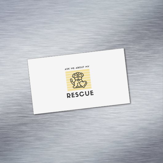 頼私の救助犬について マグネット名刺 (インサイチュ)