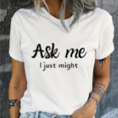 頼私はおもしろい Tシャツ