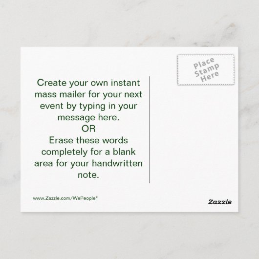 頼頼-Not Postague ポストカード (裏面)