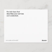 頼 Me About 実在 Estate Pusk ポストカード (裏面)