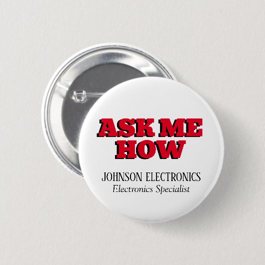 頼Howカスタム企業の Branded 缶バッジ (正面&裏面)