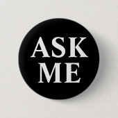 頼Me黒白バッジ 缶バッジ (正面)