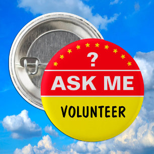 頼Me About & VOLUNTEER -パーソナライズされた文字 缶バッジ