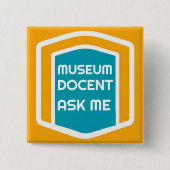 頼Me Museum Docentボタン 缶バッジ (正面)