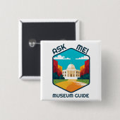 頼Me Museum Guideボタン 缶バッジ (正面&裏面)