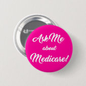 頼Medicareについて – ピンク 缶バッジ (正面&裏面)