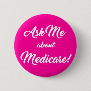 頼Medicareについて – ピンク 缶バッジ