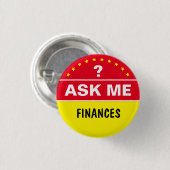 頼My About FINANCE - パーソナライズされた文字 缶バッジ (正面&裏面)