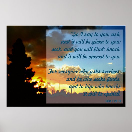 頼Seek、Knock 19" x 13"、ポスター ポスター (正面)