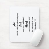 頼Seek Knock Matthew 7:7 Bible Verse マウスパッド (マウス)