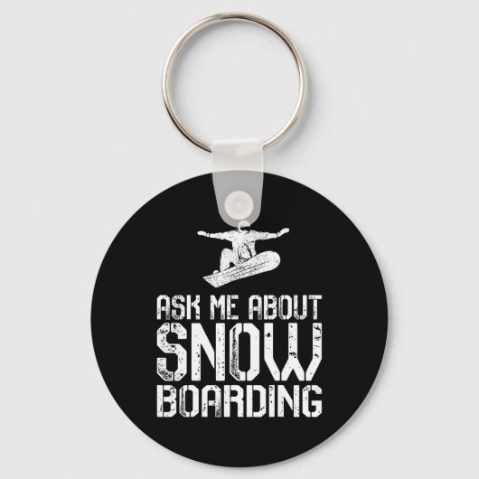 頼Snowboardの愛おもしろい者Snについて キーホルダー (正面)