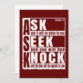 頼Tシャツを捜す 招待状 (正面/裏面)