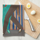 頽廃的なパリのアールデコの台所タオルの夜 キッチンタオル (四つ折り)