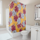 顆粒描：手作りヴィンテージパターン シャワーカーテン (インサイチュ)