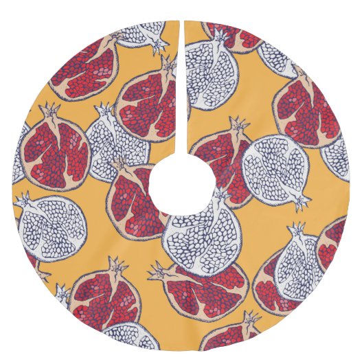 顆粒描:手作りヴィンテージパターン ブラッシュドポリエステルツリースカート (正面)