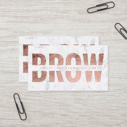 額によって切り取られるのどのばら色の金ゴールドのタイポグラフィの大理石 名刺 (正面/裏面インサイチュ)