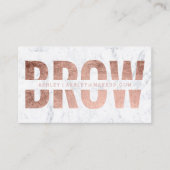 額によって切り取られるのどのばら色の金ゴールドのタイポグラフィの大理石 名刺 (正面)