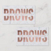 額によって切り取られるのどのばら色の金ゴールドのタイポグラフィの大理石 名刺 (正面/裏面)