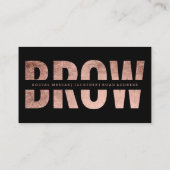 額によって切り取られるのどのばら色の金ゴールドのタイポグラフィの黒 名刺 (裏面)