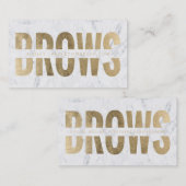 額によって切り取られるモダンでフェイクな金ゴールドのタイポグラフィの大理石 名刺 (正面/裏面)