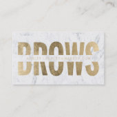 額によって切り取られるモダンでフェイクな金ゴールドのタイポグラフィの大理石 名刺 (正面)