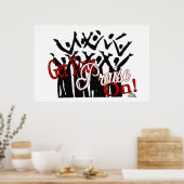 額に入った芸術に対する賞賛を得る ポスター (キッチン)