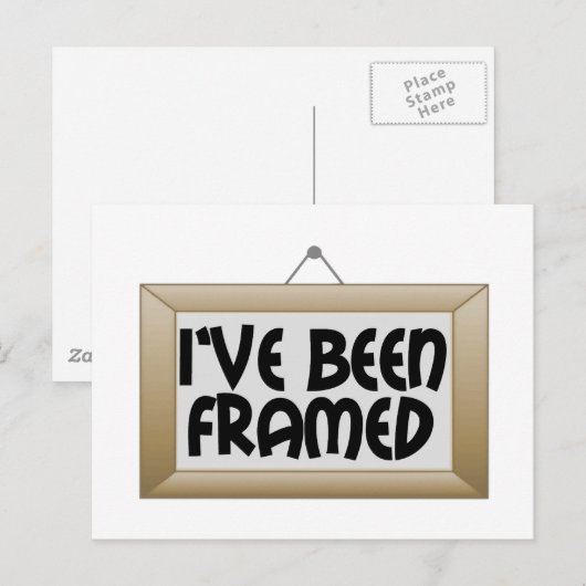 額に入れた ポストカード (正面/裏面)