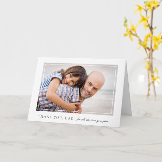 額エレガント縁写真の父の日のカード カード (黄色い花)