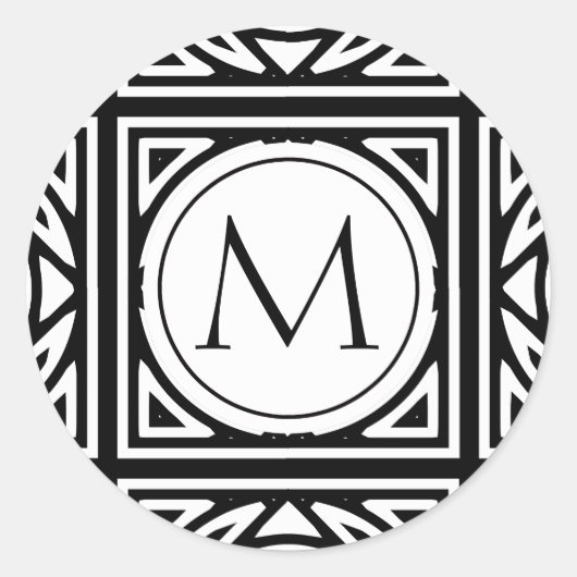 額付きモノグラム ラウンドシール (正面)