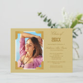 額付き卒業写真招待状 招待状 (スタンド正面)