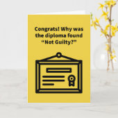 額付き卒業証書 – 卒業 カード (黄色い花)